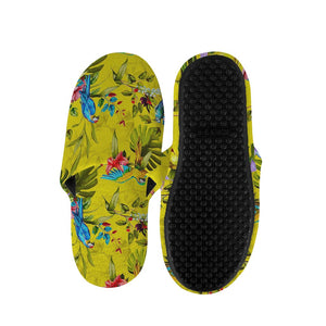 Parrot Tropical Pattern Print Slippers