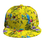 Parrot Tropical Pattern Print Snapback Cap