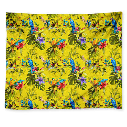 Parrot Tropical Pattern Print Tapestry