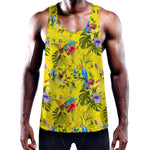 Parrot Tropical Pattern Print Training Tank Top