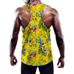 Parrot Tropical Pattern Print Training Tank Top