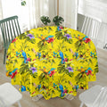 Parrot Tropical Pattern Print Waterproof Round Tablecloth