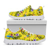 Parrot Tropical Pattern Print White Running Shoes