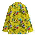Parrot Tropical Pattern Print Women's Blazer