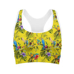 Parrot Tropical Pattern Print Women's Sports Bra