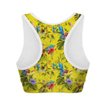 Parrot Tropical Pattern Print Women's Sports Bra