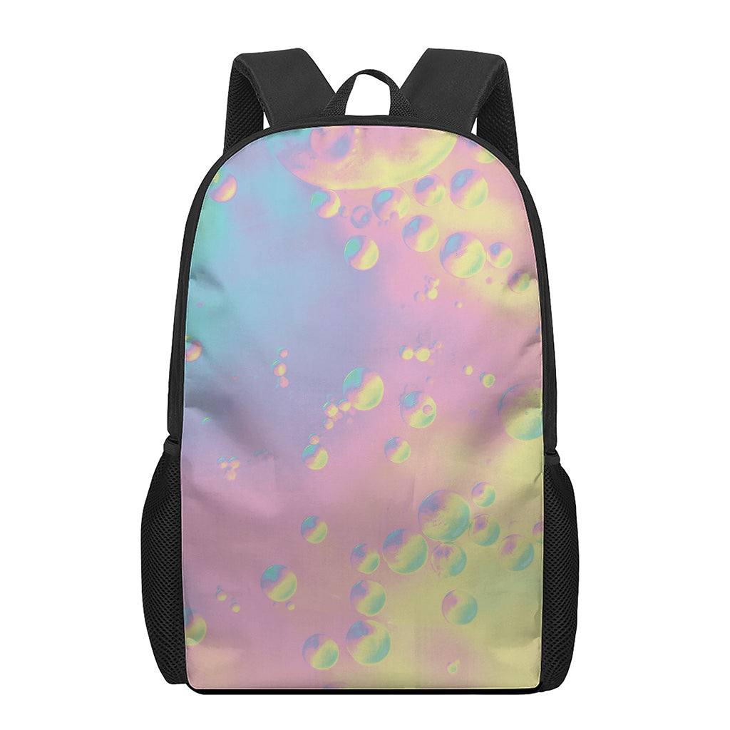 Pastel Acid Melt Print 17 Inch Backpack