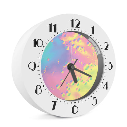 Pastel Acid Melt Print Alarm Clock