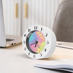 Pastel Acid Melt Print Alarm Clock