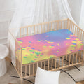 Pastel Acid Melt Print Baby Crib Sheet