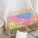 Pastel Acid Melt Print Baby Crib Sheet