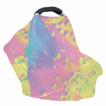 Pastel Acid Melt Print Baby Seat Cover