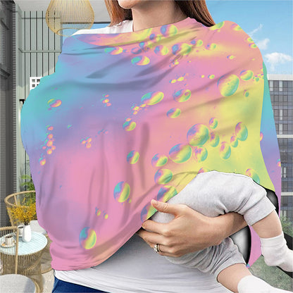 Pastel Acid Melt Print Baby Seat Cover