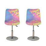 Pastel Acid Melt Print Bar Stool Covers