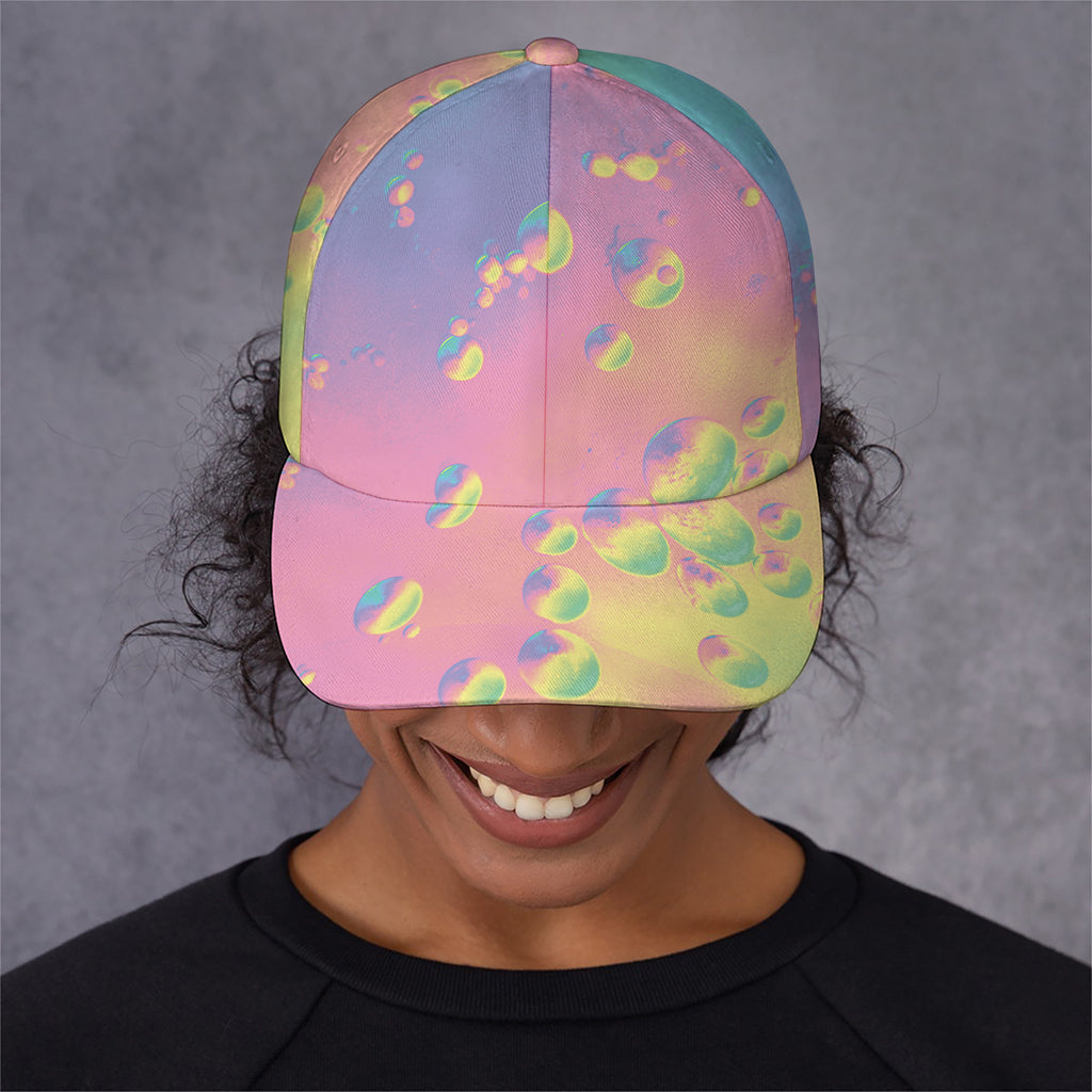 Pastel Acid Melt Print Baseball Cap