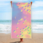 Pastel Acid Melt Print Beach Towel