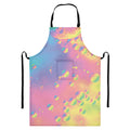 Pastel Acid Melt Print Bib Apron With Pocket