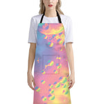 Pastel Acid Melt Print Bib Apron With Pocket