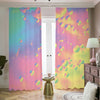 Pastel Acid Melt Print Blackout Pencil Pleat Curtains