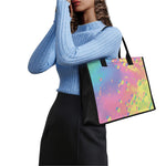 Pastel Acid Melt Print Canvas Tote Bag