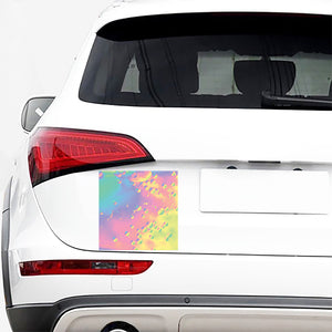 Pastel Acid Melt Print Car Sticker