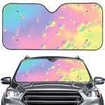 Pastel Acid Melt Print Car Windshield Sun Shade