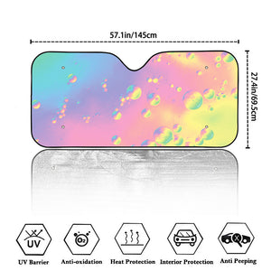 Pastel Acid Melt Print Car Windshield Sun Shade