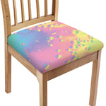 Pastel Acid Melt Print Chair Cushion Cover