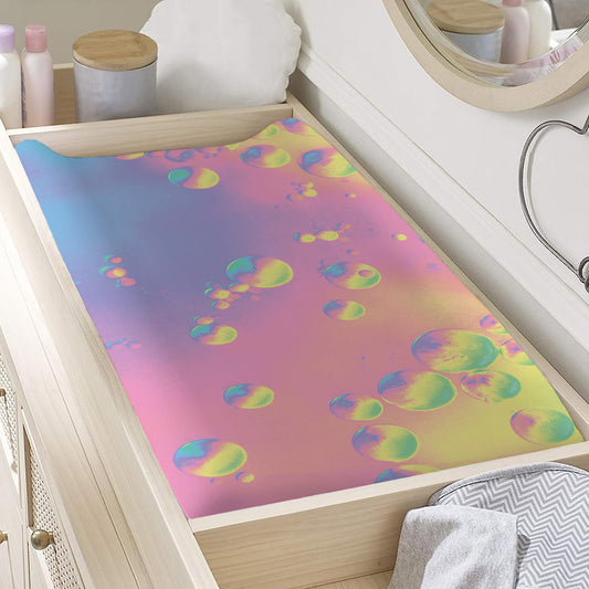 Pastel Acid Melt Print Changing Pad Cover