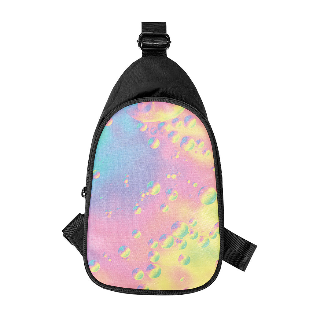 Pastel Acid Melt Print Chest Bag