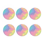 Pastel Acid Melt Print Coaster Set