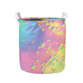 Pastel Acid Melt Print Collapsible Laundry Basket