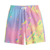 Pastel Acid Melt Print Cotton Shorts