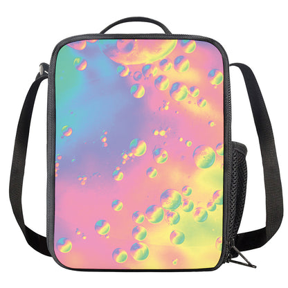Pastel Acid Melt Print Crossbody Lunch Bag