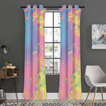 Pastel Acid Melt Print Curtain