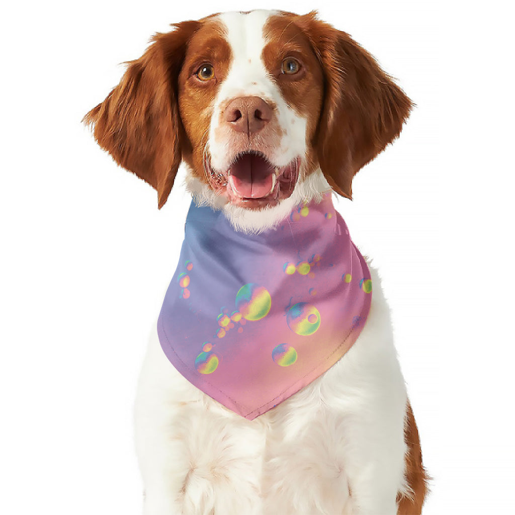 Pastel Acid Melt Print Dog Bandana