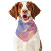 Pastel Acid Melt Print Dog Bandana