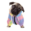 Pastel Acid Melt Print Dog Zip Up Hoodie