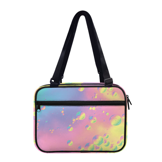 Pastel Acid Melt Print Double Strap Bible Bag
