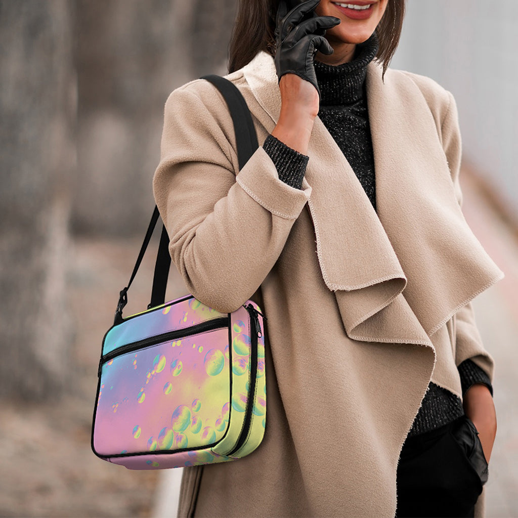 Pastel Acid Melt Print Double Strap Bible Bag
