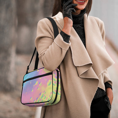Pastel Acid Melt Print Double Strap Bible Bag