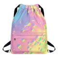 Pastel Acid Melt Print Drawstring Backpack