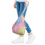 Pastel Acid Melt Print Drawstring Bag