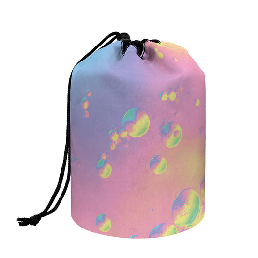 Pastel Acid Melt Print Drawstring Makeup Bag
