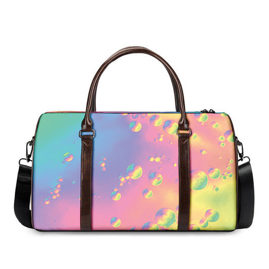 Pastel Acid Melt Print Duffle Bag