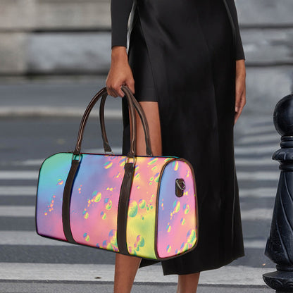 Pastel Acid Melt Print Duffle Bag