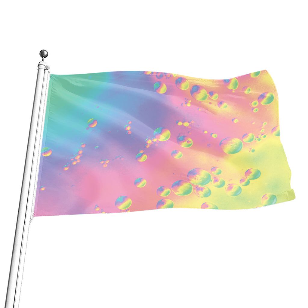 Pastel Acid Melt Print Flag