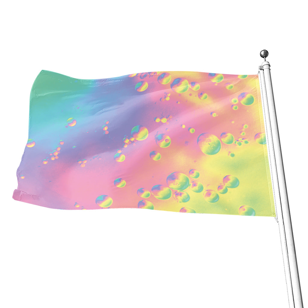 Pastel Acid Melt Print Flag