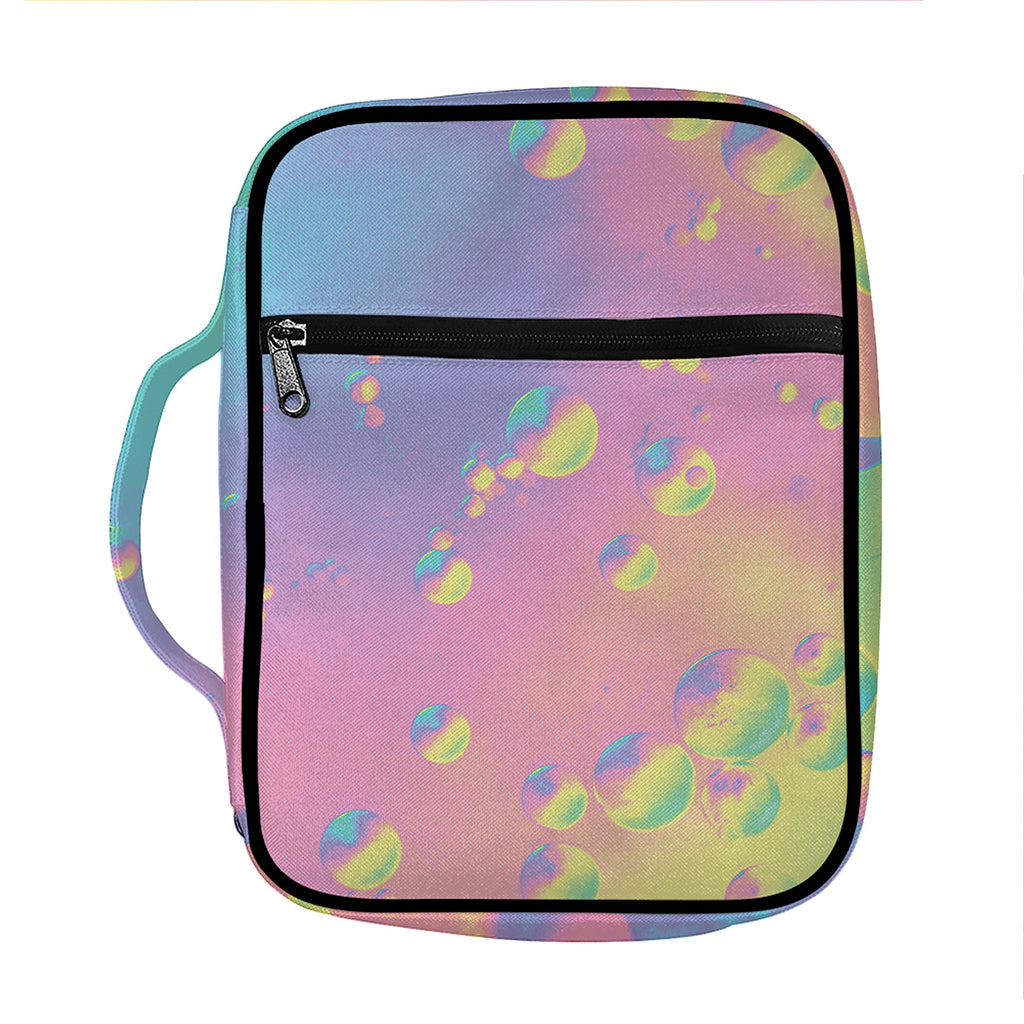 Pastel Acid Melt Print Front Pocket Bible Bag
