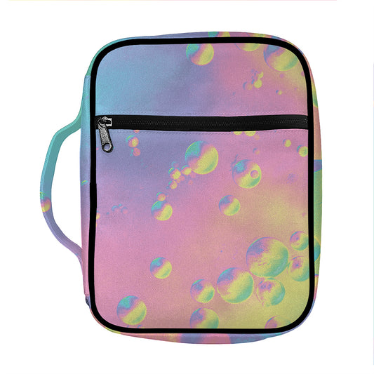 Pastel Acid Melt Print Front Pocket Bible Bag
